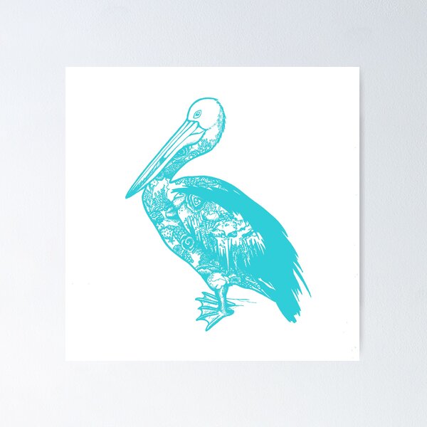 Item preview, Turquoise Pelican  designed and sold by Sadie James.