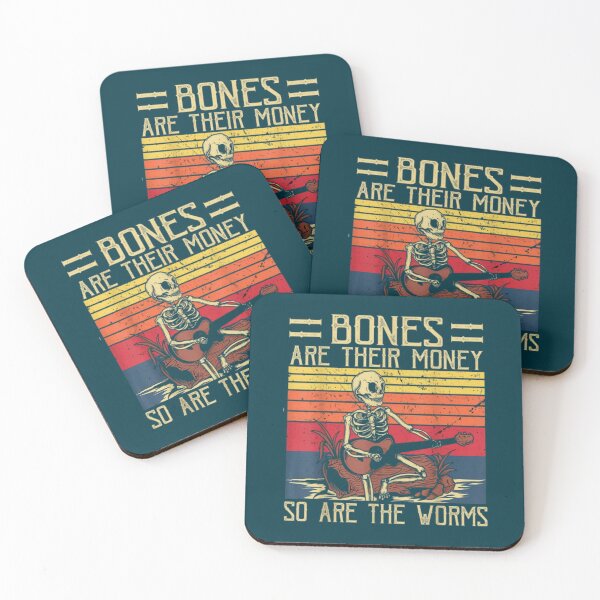 Item preview, Bones Are Their MoneySkeleton Playing Guitar Retro Vintage designed and sold by Deonnamulholl.