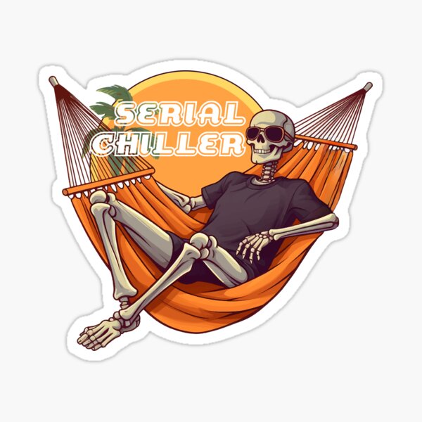 Serial Chiller Skeleton Sticker
