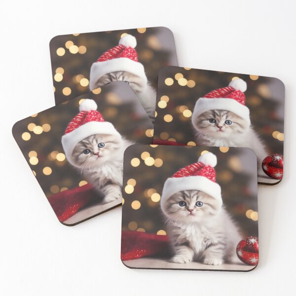 Item preview, Cat with Santa hat designed and sold by mvojnovic1992.