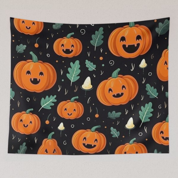 Item preview, Cartoon smiling pumpkins designed and sold by PawelNature.