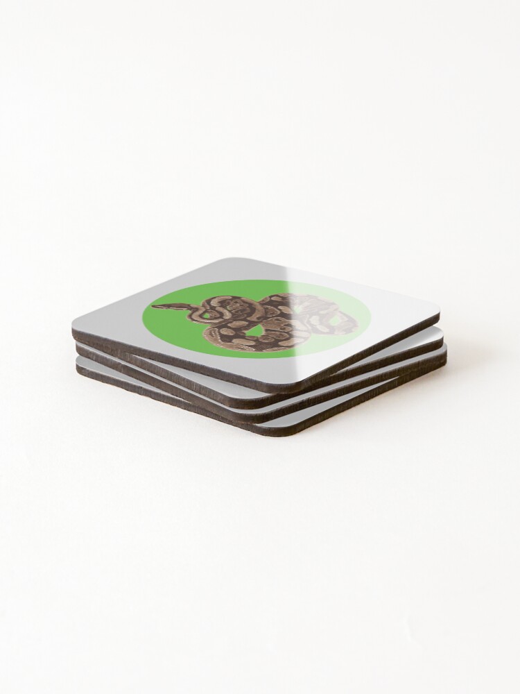 Thumbnail 4 of 5, Coasters (Set of 4), Ball Python designed and sold by Corner-Distro.