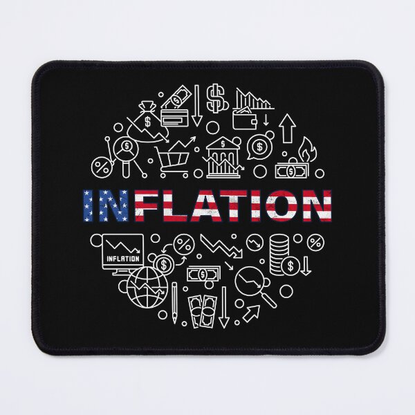 Artikelvorschau, Inflation und Wirtschaft USA-Flaggendesign - US-Amerika-Geld und Dollar runder Umrissentwurf entworfen und verkauft von venomousvector.