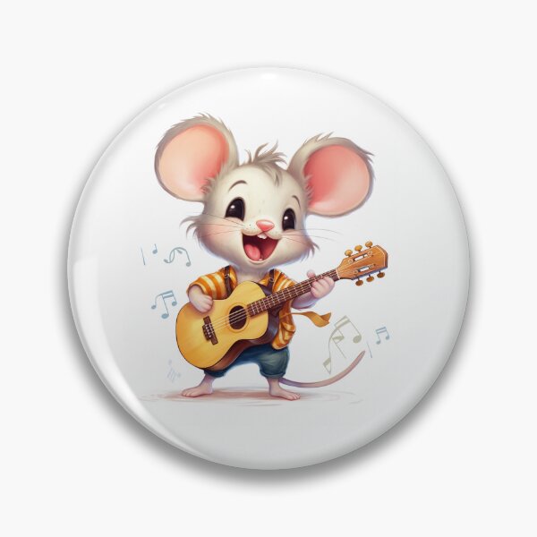 Item preview, A mouse with a guitar designed and sold by NuttyCottage.
