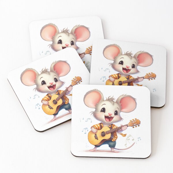 Item preview, A mouse with a guitar designed and sold by NuttyCottage.