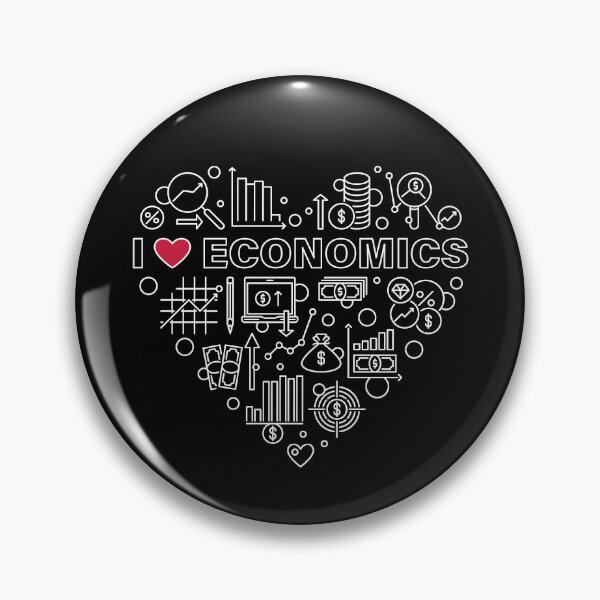 Item preview, I Love Economics - Economy Heart thin line design - money and dollars heart-shaped design  designed and sold by venomousvector.