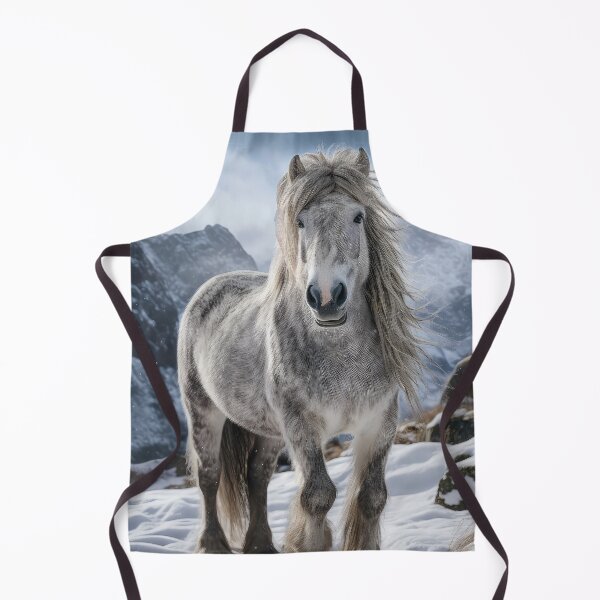 Item preview, Dapple Gray Pony in the Snow designed and sold by Elisabeth Lucas.