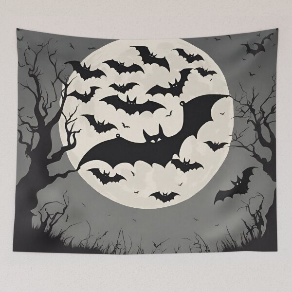 Item preview, Bats in Moonlight designed and sold by cozycozyart.