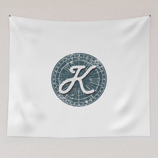 Item preview, Monogram K Vintage Sunburst Circle designed and sold by simplymonogram.
