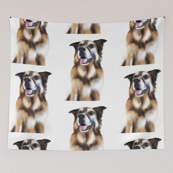 Item preview, German Shepherd cross dog digital painting designed and sold by Funsize-Art.