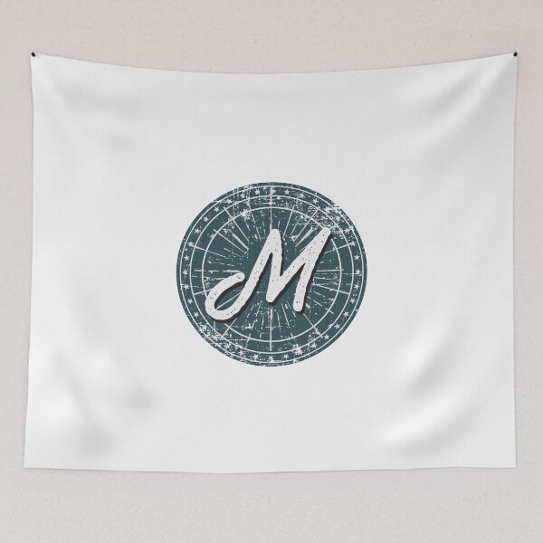 Item preview, Monogram M Vintage Sunburst Circle designed and sold by simplymonogram.