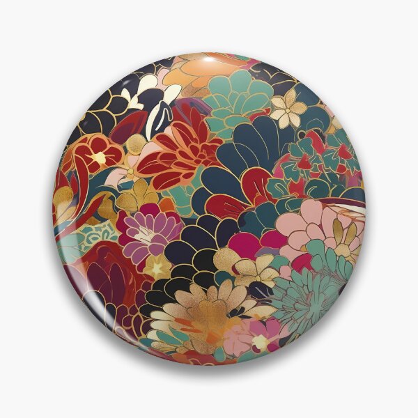 Item preview, Floral kimono japanese pattern designed and sold by LittleNippon.