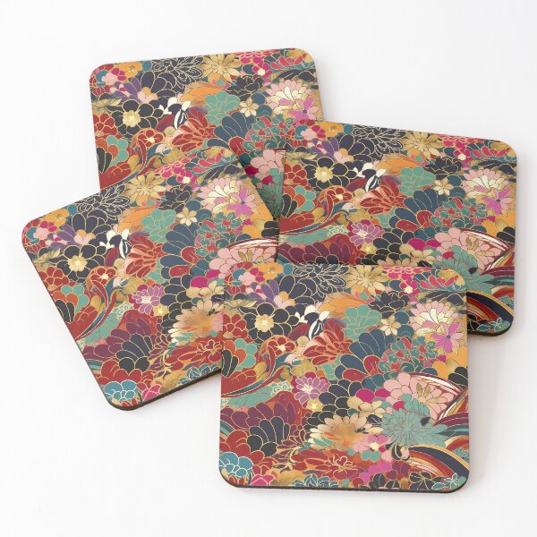 Item preview, Floral kimono japanese pattern designed and sold by LittleNippon.