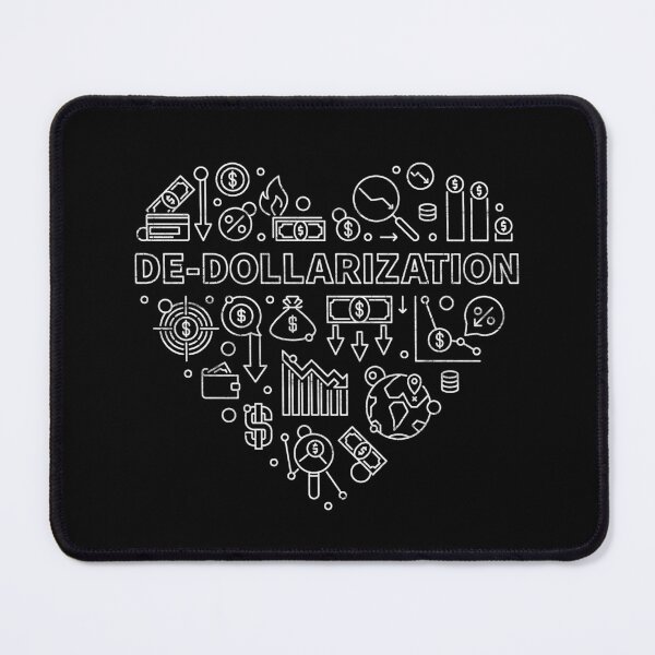 Item preview, DE-DOLLARIZATION Heart - Economy heart-shaped design - US America money and dollars outline design designed and sold by venomousvector.