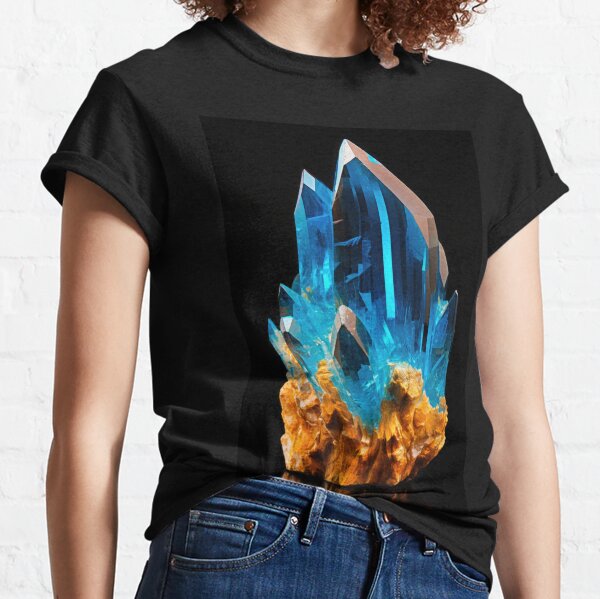  Crystal Lover Mineral Gemstone Hippie Energy Healing Crystal T- Shirt : Clothing, Shoes & Jewelry