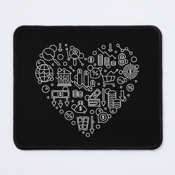 Item preview, Financial Crisis Heart - Economy heart-shaped design - US America money and dollars outline design  designed and sold by venomousvector.
