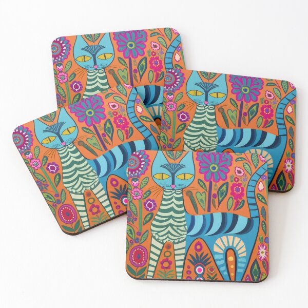 Item preview,  Embracing Boho Vibes with Mid-Century Atomic Cat  designed and sold by Tamas Das.
