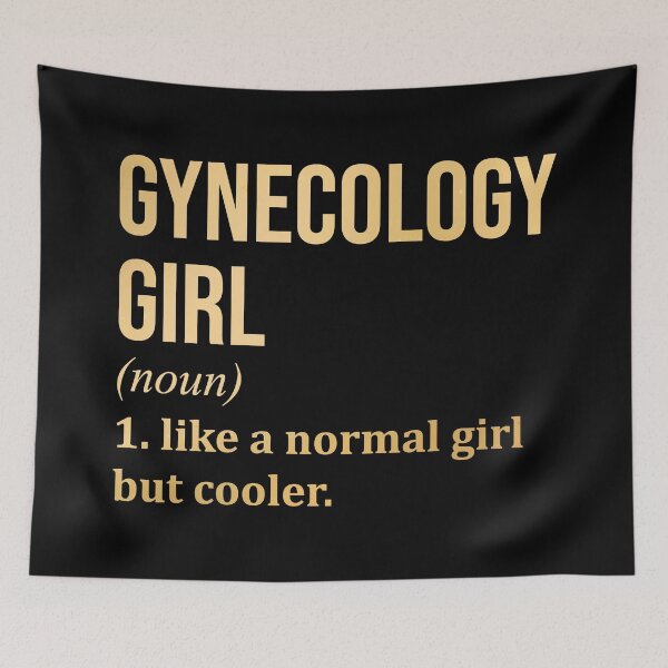 Item preview, Gynecology Girl Definition Gynecologist in Gold designed and sold by XCIV.