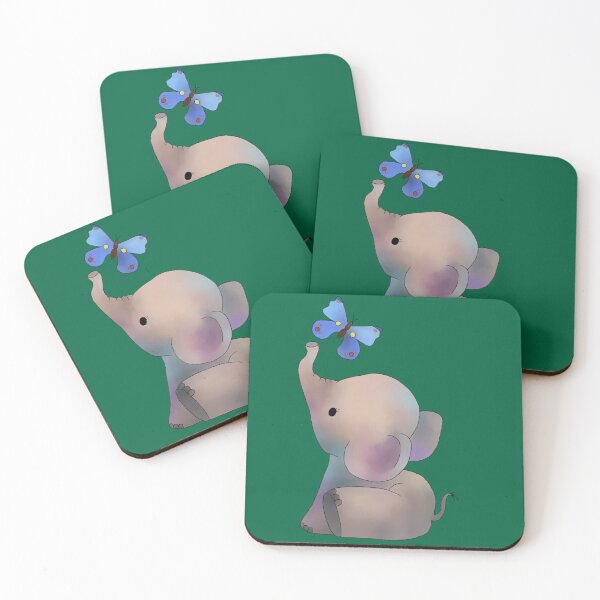 Item preview, Elephant with a butterfly designed and sold by Kamonibile.