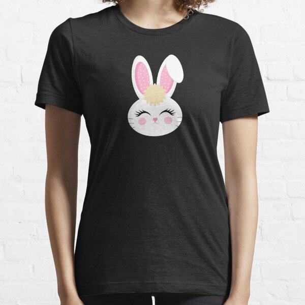 Signature T-ShirtZ Bunny Ears Easter Shirt, Cute Spring Tshirt, Easter Gift for Her, Bunny Graphic Tee - XS / Heather Black