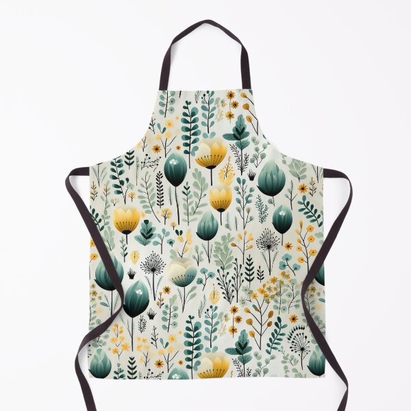 Item preview, Green, Yellow and Blue Blossoms Seamless Pattern designed and sold by exitbird.