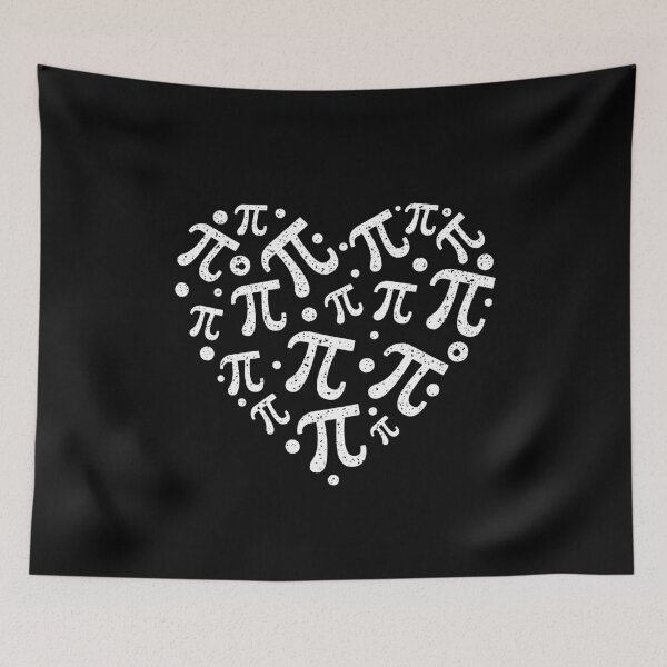 Aperçu de l'œuvre Pi Day Heart en détresse Design moderne en forme de cœur pour les amateurs de mathématiques créée et vendue par venomousvector.