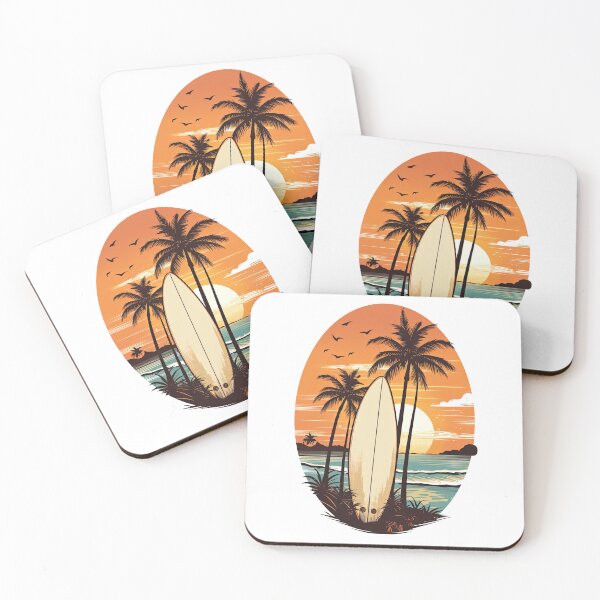 Item preview, Sunset Surfboard Vector Style 2 designed and sold by eyestetix.