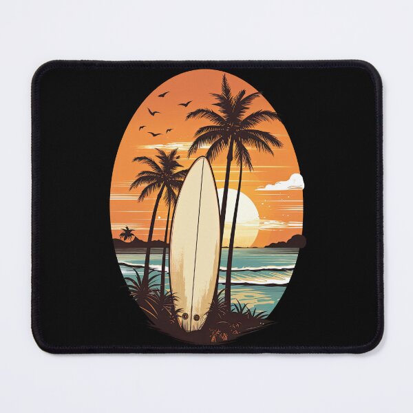 Item preview, Sunset Surfboard Vector Style 2 designed and sold by eyestetix.