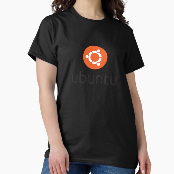 Item preview, Official Ubuntu Stacked Orange Black Logo T-Shirt designed and sold by Rainwater Merch.