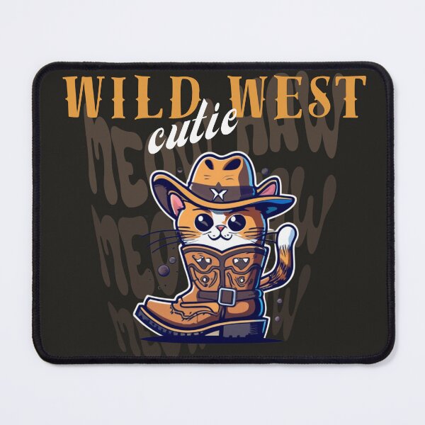 Item preview, Meow Haw! Wild west western cutie cat sheriff in cowboy boot designed and sold by VieBelieve.