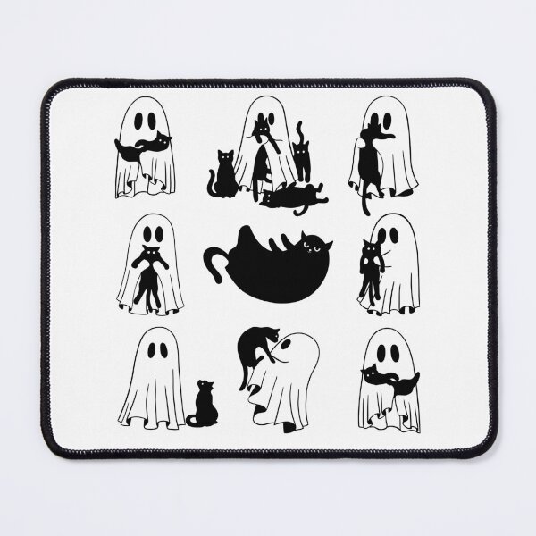 Item preview, Cute ghost black cat funny halloween designed and sold by Sukhumpan.