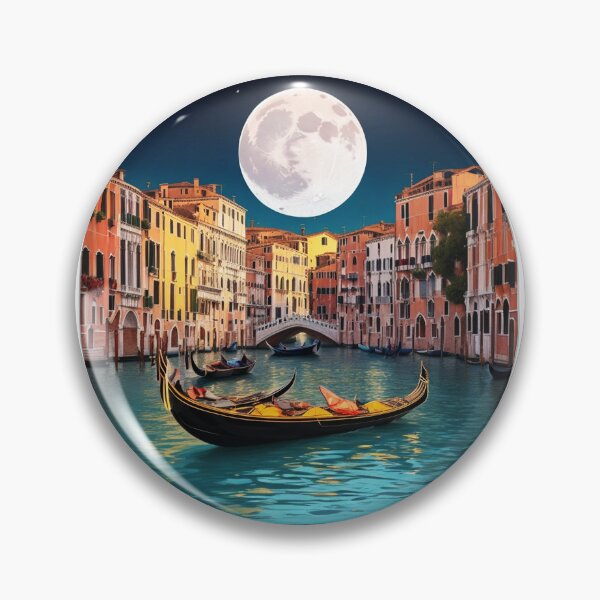 Item preview, Moon over Venice Canals with Gondola designed and sold by Ridiculam Toga.