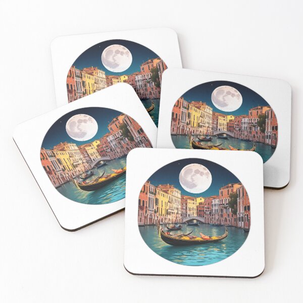 Item preview, Moon over Venice Canals with Gondola designed and sold by Ridiculam Toga.