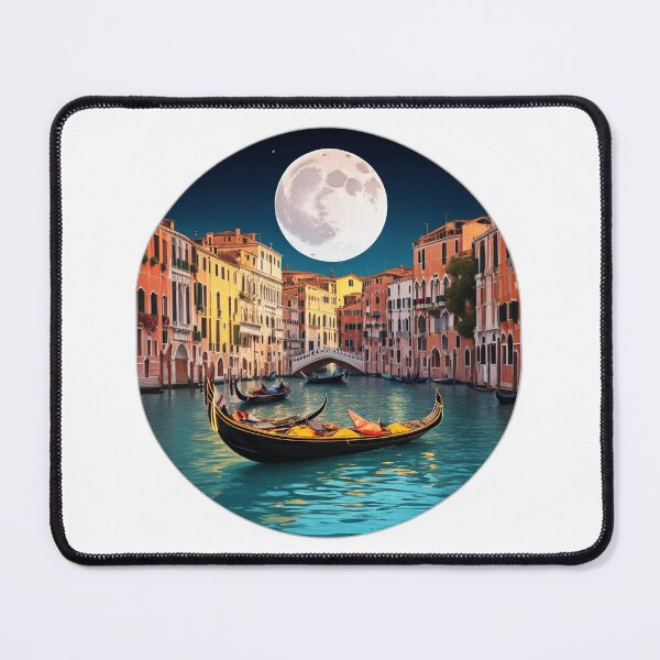 Item preview, Moon over Venice Canals with Gondola designed and sold by Ridiculam Toga.