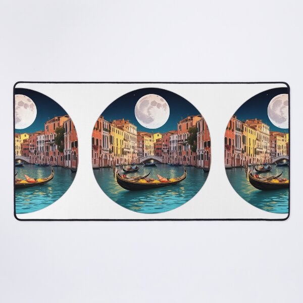 Item preview, Moon over Venice Canals with Gondola designed and sold by Ridiculam Toga.