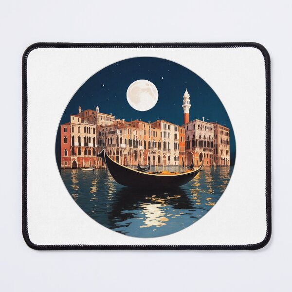 Item preview, Quiet Night in Venezia with Moon and Gondola designed and sold by Ridiculam Toga.