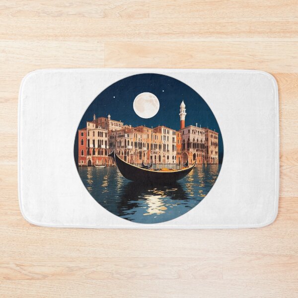 Item preview, Quiet Night in Venezia with Moon and Gondola designed and sold by Ridiculam Toga.