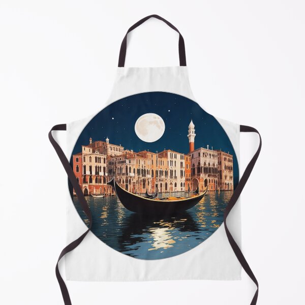 Item preview, Quiet Night in Venezia with Moon and Gondola designed and sold by Ridiculam Toga.