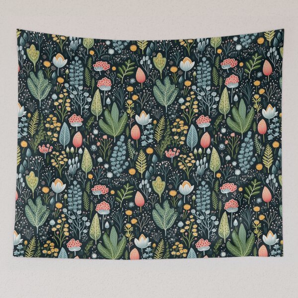 Item preview, Floral Theme Seamless Pattern designed and sold by exitbird.