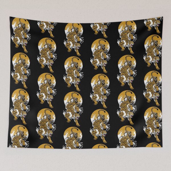 Item preview, Tiger with clouds, strong tiger in clouds, tiger with Japanese background designed and sold by GreyStanzione1.
