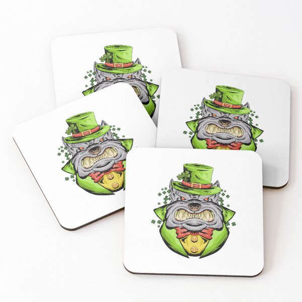 Item preview, Bulldog green hat coat, bull dog st Patrick’s day, angry green bull dog designed and sold by GreyStanzione1.