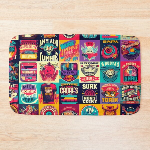 Item preview, Stickerbomb poster pattern designed and sold by TaevasDesign.