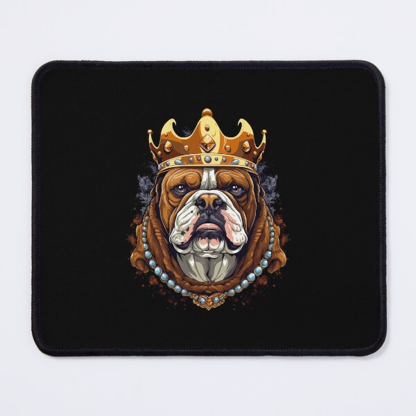 Item preview, King bulldog, bulldog face with crown, king bulldog head designed and sold by GreyStanzione1.