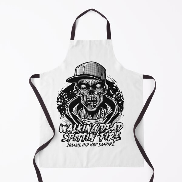 Item preview, Walking Dead Spitting Fire Hip Hop Empire Design Black & White designed and sold by zombiehiphop.