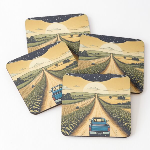Item preview, Farmer In a Truck with Alien UFO  designed and sold by Mirth and Magic.