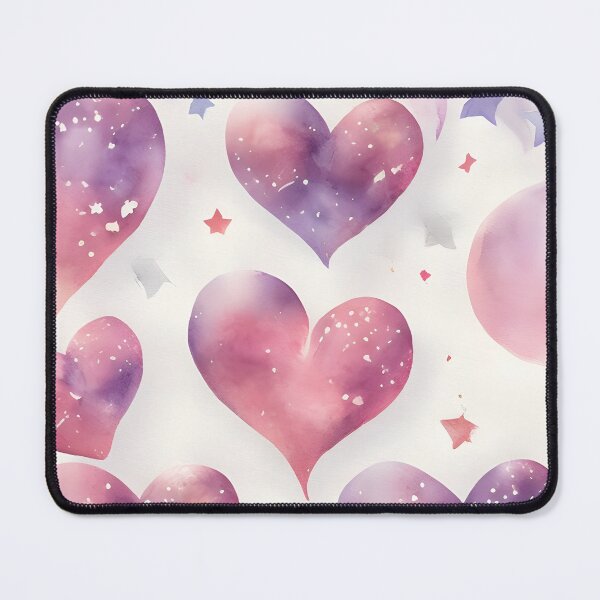 Item preview, soft purple hearts amazing calm pattern designed and sold by denakh.