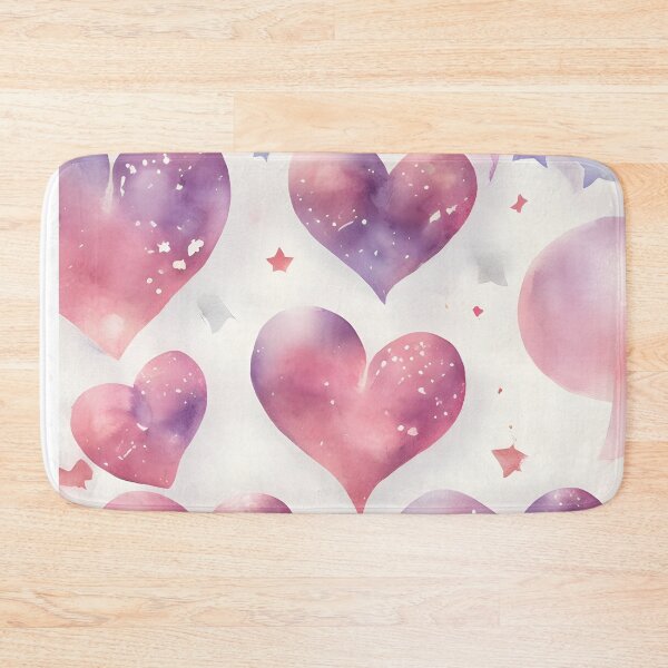 Item preview, soft purple hearts amazing calm pattern designed and sold by denakh.