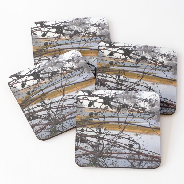Item preview, A Tangle Of Wild Clematis - Hayling Old Oyster Beds designed and sold by lezvee.
