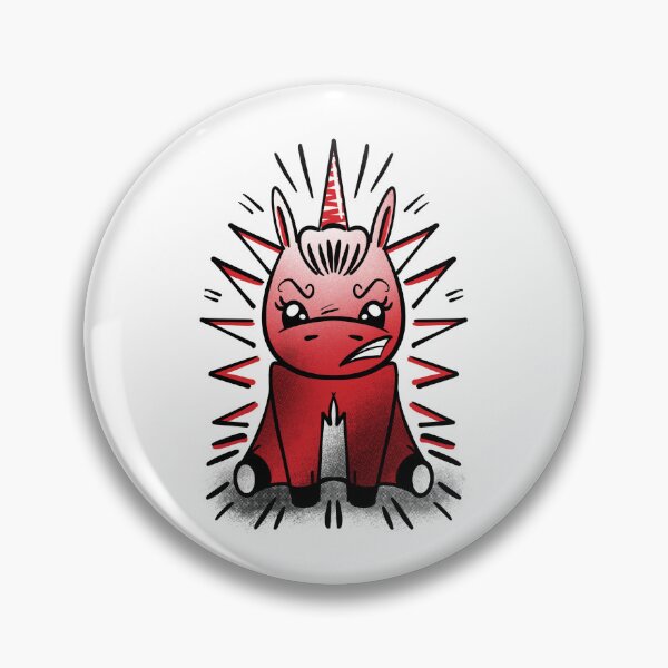 Item preview, Angry Red Unicorn designed and sold by Dominika Marzec-Starzykowska.