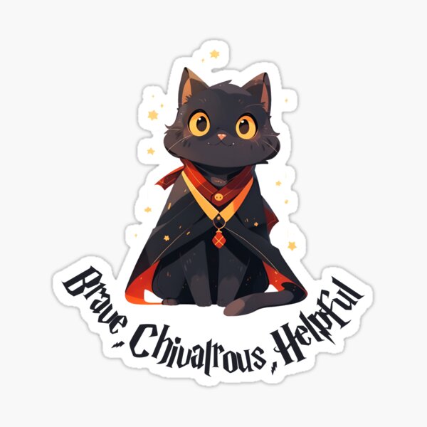 Hogwarts Magical Cat Vinyl Sticker – Meugraphics